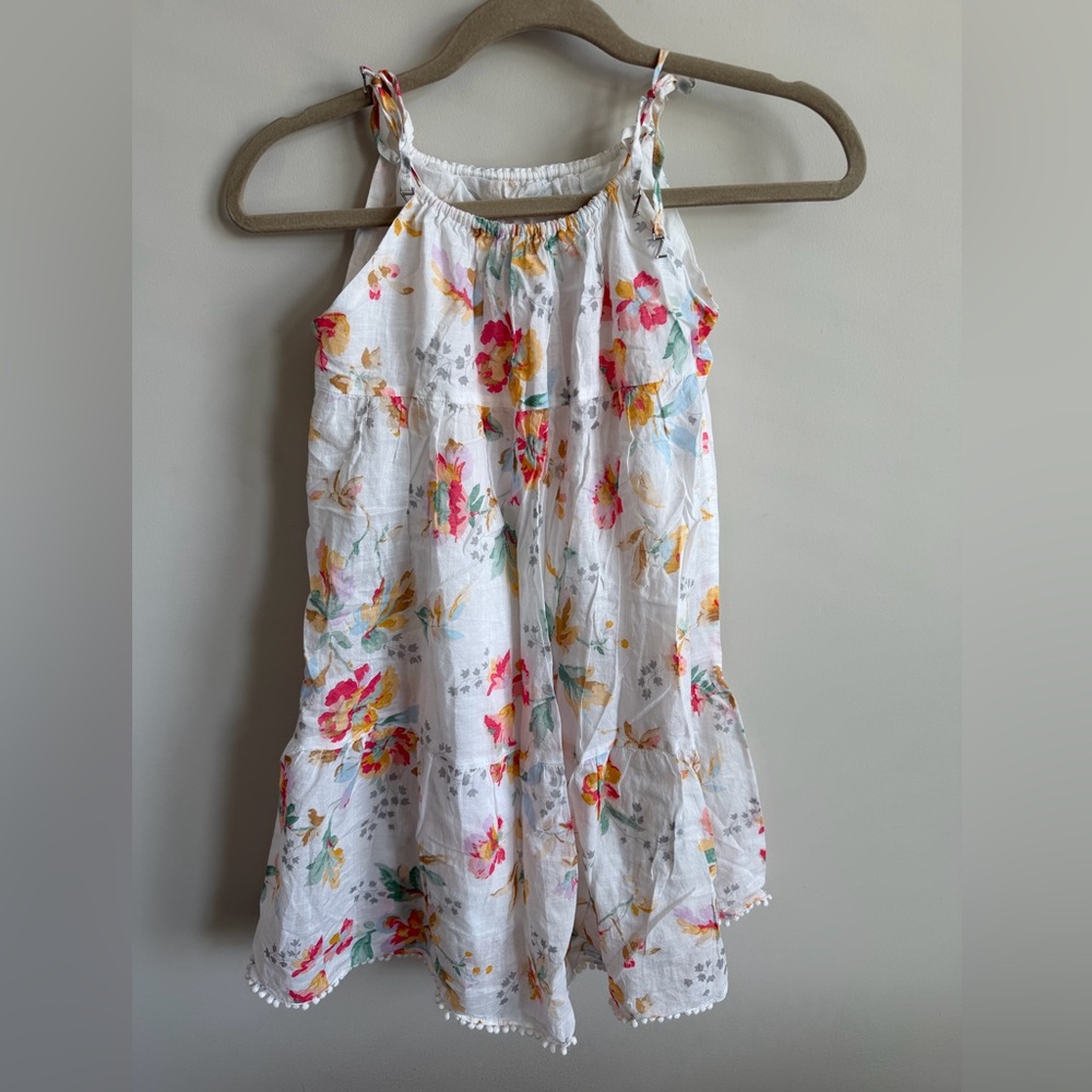 Zimmermann White Floral-Print Tie-Strap Dress